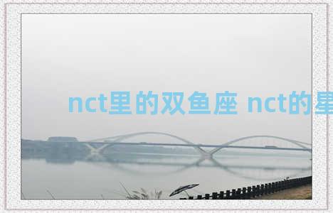 nct里的双鱼座 nct的星座